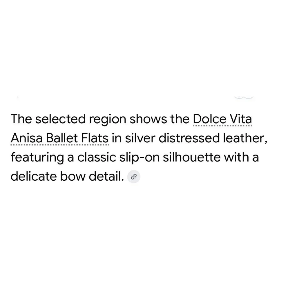 New without box dolce vita silver distressed leather anisa ballet flat size 9